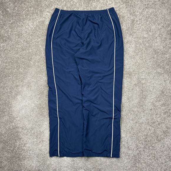 Vintage Y2K Reebok Baggy Navy Blue Striped Track Pants Large - Picture 2 of 9